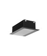 2m aluprofil PHIL RECESSED C10 - Sort lakkert, innbygget, LED skinne