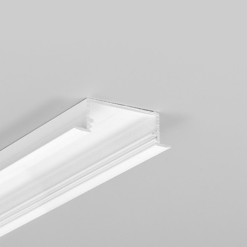 Profilé en aluminium VARIO30-06 ACDE-9/U9 de 2m - Blanc laqué, encastré, rail LED