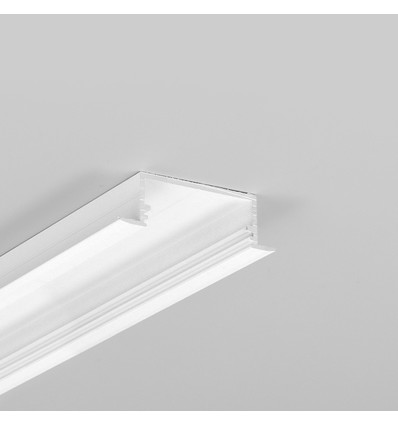 Profilé en aluminium VARIO30-06 ACDE-9/U9 de 2m - Blanc laqué, encastré, rail LED