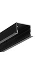 1m aluminium profiel VARIO30-07 ACDE-9/U9 - Zwart geanodiseerd, inbouw, LED profiel