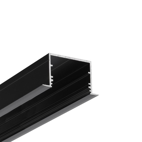 2m aluminium profiel VARIO30-07 ACDE-9/U9 - Zwart geanodiseerd, ingebouwd, LED profiel