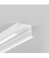 Profilé en aluminium VARIO30-07 ACDE-9/U9 de 2m - Blanc laqué, encastré, rail LED