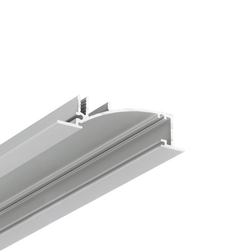 Profilé en aluminium FLAT8 H/UX 2m - Anodisé, encastré, rail LED