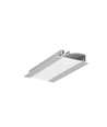 2m aluminium profiel FLAT8 H/UX - Geanodiseerd, ingebouwd, LED profiel