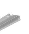 2m aluminiumprofiel FLAT8 H/UX - Onbewerkt aluminium, inbouw, LED-profiel