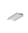 2m aluprofil FLAT8 H/UX - Ubehandlet aluminium, innfelt, LED-skinne