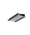 2m aluminium profiel FLAT8 H/UX - Zwart geanodiseerd, ingebouwd, LED profiel