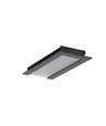 2m aluminium profiel FLAT8 H/UX - Zwart geanodiseerd, ingebouwd, LED profiel