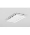 Profilé en aluminium 2m FLAT8 H/UX - Blanc laqué, encastré, rail LED