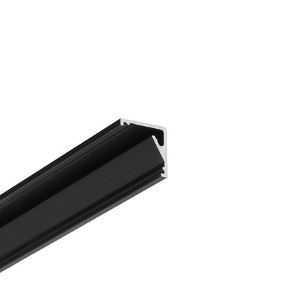 Profilé en aluminium 1m CABI12 E - Noir anodisé, angle, rail LED