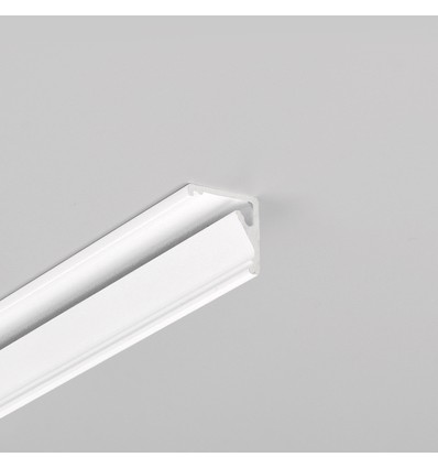 2m aluprofil CABI12 E - Hvid lakeret, hjørne, LED skinne