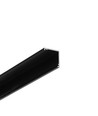 2m aluprofil CABI12 DUO E - Svart anodiserad, hörn, LED-skena