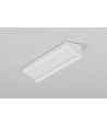 2m aluprofil CORNER10 BC/UX - Hvid lakeret, hjørne, LED skinne