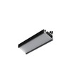 2m aluprofil CORNER12.V2 EF/U - Sort anodiseret, hjørne, LED skinne