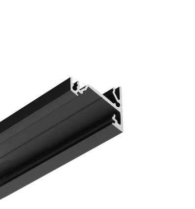 1m aluprofil CORNER14 EE7F/TY - Sort anodiseret, hjørne, LED skinne