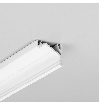 2m alu-profil CORNER16.V2 AC-6/TY - Vitlackerad, hörn, LED-skena