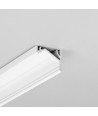 2m aluminium profiel CORNER16.V2 AC-6/TY - Wit gelakt, hoek, LED profiel