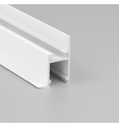 1m aluprofil FRAME14 BC/Q - Hvid lakeret, indspartling, LED skinne