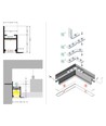 Profilé en aluminium 2m FRAME14 BC/Q - Anodisé, encastrable, rail LED