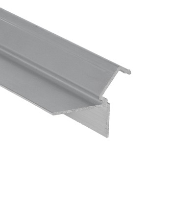 Profilé en aluminium 1m GLOW12 DOWN A1C - Aluminium brut, encastrable, rail LED