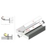 2m aluminiumprofiel GLOW12 UP A1C - Onbehandeld aluminium, inbouw, LED-profiel