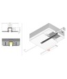 Profilé aluminium 1m HIDE10 C4 - Anodisé, encastrable, rail LED