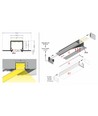 Profilé aluminium 1m LINEA-IN20 TRIMLESS EE7F - Anodisé, encastrable, rail LED
