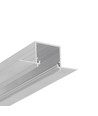 2m aluprofil LINEA-IN20 TRIMLESS EE7F - Obhållen aluminium, inpassning, LED-skena