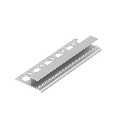Profilé aluminium OMNI10 AC2 PLUS 2m - Aluminium brut, encastrement, rail LED