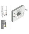 Profilé aluminium 1m OMNI10 AC2 PLUS - Aluminium brut, encastrement, rail LED
