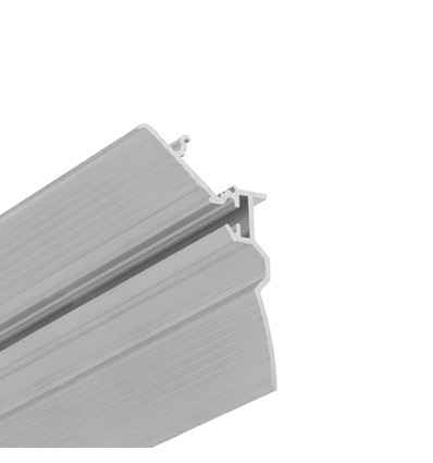 Profilé en aluminium 2m SMOOTH12 BC/Q9 - Aluminium brut, encastrement, rail LED