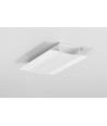 Profilé en aluminium VARIO30-04 ACDE-9 de 2m - Blanc laqué, encastrable, rail LED