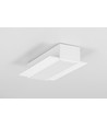 1m aluprofil VARIO30-05 ACDE-9 - Hvid lakeret, indspartling, LED skinne