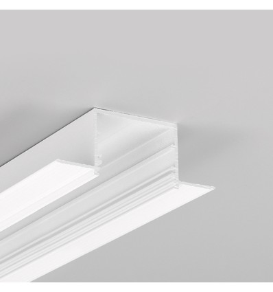 2m aluprofil VARIO30-05 ACDE-9 - Hvid lakeret, indspartling, LED skinne