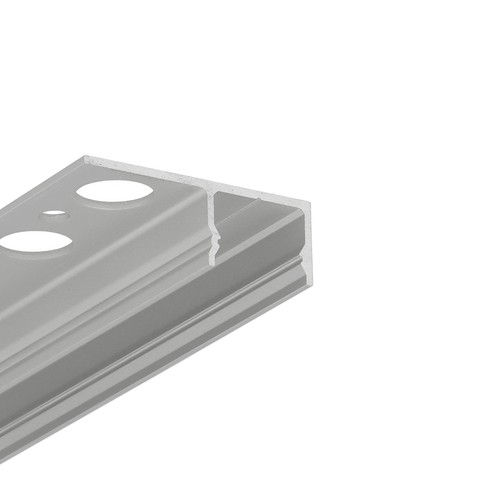 1m aluprofil UNI-TILE12 180DEG C PLUS - Anodisert, flisprofil, LED-skinne