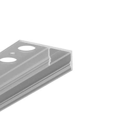 1m aluprofil UNI-TILE12 180DEG C PLUS - Anodisert, flisprofil, LED-skinne