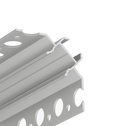 1m aluprofil UNI-TILE12 90DEG C PLUS - Anodiseret, fliseprofil, LED skinne