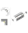 Profilé en aluminium 1m UNI-TILE12 90DEG C PLUS - Anodisé, profilé carrelage, rail LED
