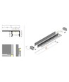 2m aluminium profiel UNI-TILE12 180GR C PLUS - Geanodiseerd, tegelprofiel, LED profiel