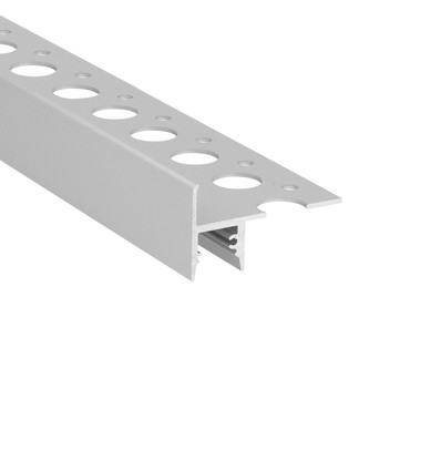 2m aluprofil UP-TILE10 A - Anodisert, flisprofil, LED-skinne