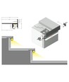 2m aluminium profiel UP-TILE10 A - Geanodiseerd, tegelprofiel, LED rail