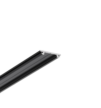 2m aluprofil ARC12 CD/U5 - Sort lakeret