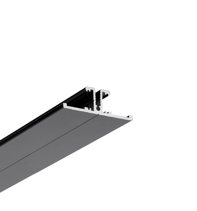 1m aluprofil BACK10 A/UX - Sort lakeret