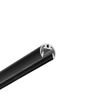 2m aluprofil PEN12 CJ - Svart lakkert