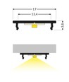 1m aluminiumprofiel FIX12 - Onbehandeld aluminium