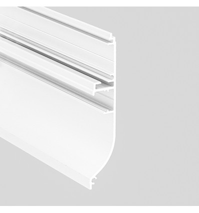 2m aluminium profiel SKIRT10 AC2/Q9 - Wit gelakt
