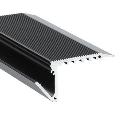 1m aluminiumprofil UP-BOLD12 K - Svart lackerad