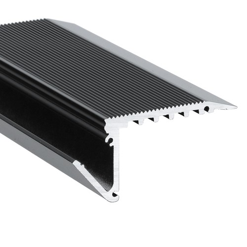 2m aluminium profiel UP-BOLD12 K - Zwart gelakt