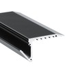 2m aluprofil UP-BOLD12 K - Sort lakeret