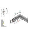 1m accessoireprofiel SKIRT10 - Onbehandeld aluminium
